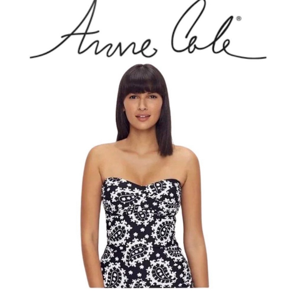 Anne Cole  Size 6 Strapless One-Piece Swimsuit